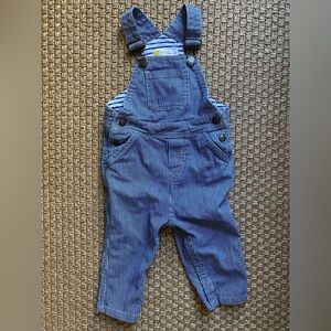 Baby Boden Railroad Stripe Overalls size 18-24m
